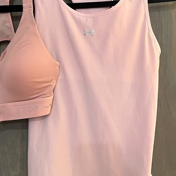 PINK  Sports bra - Tank Under Amour, Puma , Can’t stop won’t stop - Picture 2 of 12